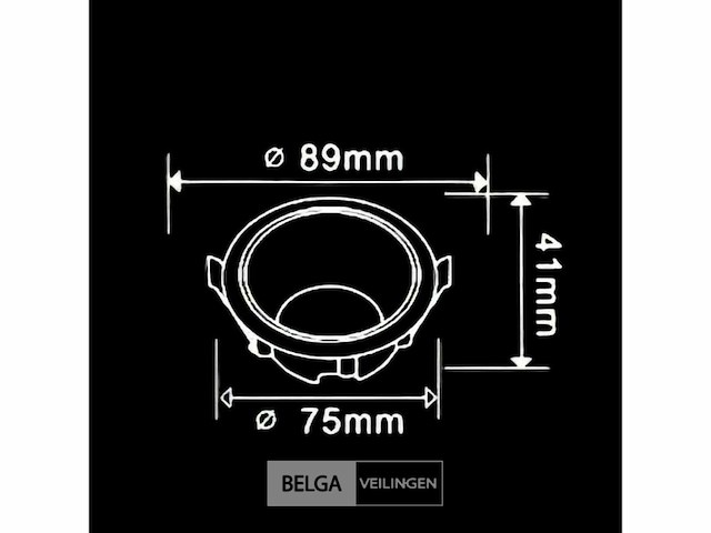 Inbouwlamp gu10 - rond - zwart/wit - ip20 (100x) - afbeelding 5 van  5