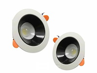 Inbouwlamp gu10 – draaibaar – rond – zwart/wit – ip20 (x50) - afbeelding 3 van  6
