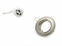 Inbouwlamp gu10 met lamphouder - zilver - ip20 (x100)