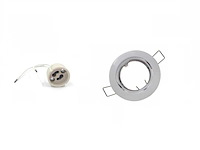 Inbouwlamp gu10 met lamphouder – ip20 – wit (x100) - afbeelding 1 van  5