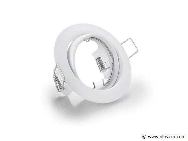 Inbouwlamp gu10 met lamphouder – ip20 – wit (x100) - afbeelding 2 van  5