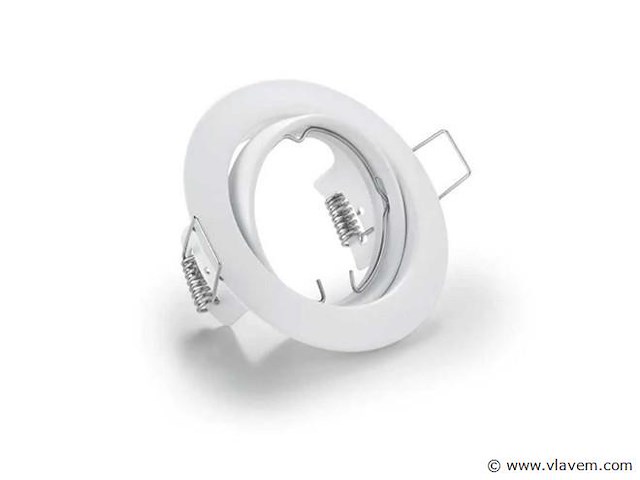 Inbouwlamp gu10 met lamphouder – ip20 – wit (x100) - afbeelding 2 van  5