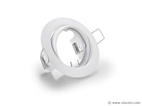 Inbouwlamp gu10 met lamphouder – ip20 – wit (x100) - afbeelding 2 van  5