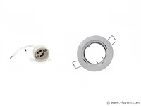 Inbouwlamp gu10 met lamphouder – ip20 – wit (x50) - afbeelding 1 van  5