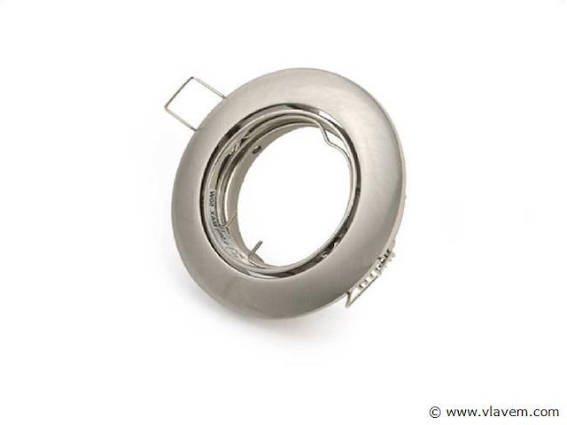 Inbouwlamp gu10 met lamphouder . zilver . ip20 (x100) - afbeelding 2 van  5