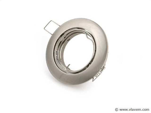 Inbouwlamp gu10 met lamphouder – zilver – ip20 (x100) - afbeelding 2 van  5