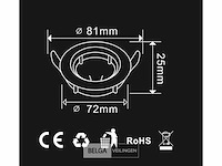 Inbouwlamp gu10 met lamphouder – zilver – ip20 (x100) - afbeelding 5 van  6