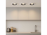 Inbouwlamp gu10 – richtbaar – rond – zwart/wit – ip20 (x100) - afbeelding 1 van  4