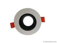 Inbouwlamp gu10 – richtbaar – rond – zwart/wit – ip20 (x100) - afbeelding 3 van  5