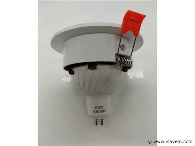 Inbouwlamp gu10 – richtbaar – rond – zwart/wit – ip20 (x100) - afbeelding 5 van  5