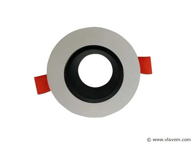 Inbouwlamp gu10 – richtbaar – rond – zwart/wit – ip20 (x100) - afbeelding 3 van  5
