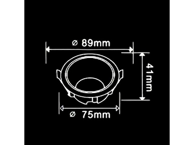 Inbouwlamp gu10 – rond – zwart/wit – ip20 (100x) - afbeelding 4 van  4