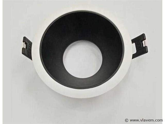 Inbouwlamp gu10 . rond . zwart/wit . ip20 (100x) - afbeelding 2 van  4
