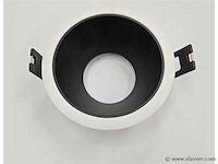Inbouwlamp gu10 . rond . zwart/wit . ip20 (100x) - afbeelding 2 van  4