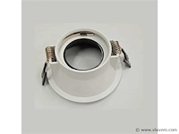 Inbouwlamp gu10 . rond . zwart/wit . ip20 (100x) - afbeelding 3 van  4