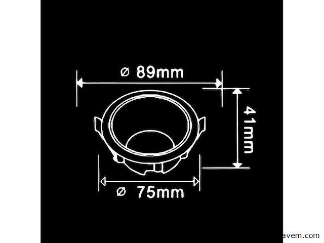 Inbouwlamp gu10 – rond – zwart/wit – ip20 (100x) - afbeelding 4 van  4