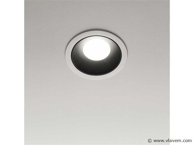Inbouwlamp gu10 – rond – zwart/wit – ip20 (100x) - afbeelding 1 van  4