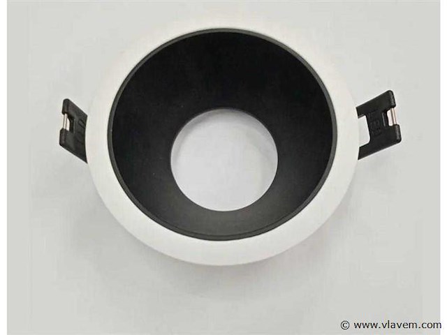 Inbouwlamp gu10 – rond – zwart/wit – ip20 (100x) - afbeelding 2 van  4