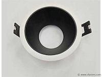 Inbouwlamp gu10 – rond – zwart/wit – ip20 (100x) - afbeelding 2 van  4