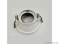 Inbouwlamp gu10 – rond – zwart/wit – ip20 (100x) - afbeelding 3 van  4