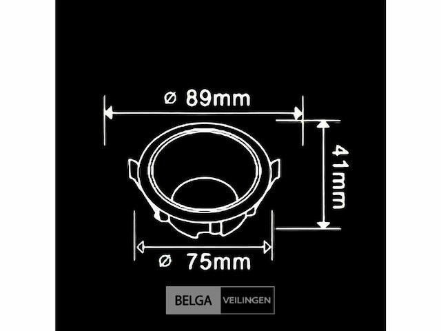 Inbouwlamp gu10 – rond – zwart/wit – ip20 (100x) - afbeelding 5 van  5