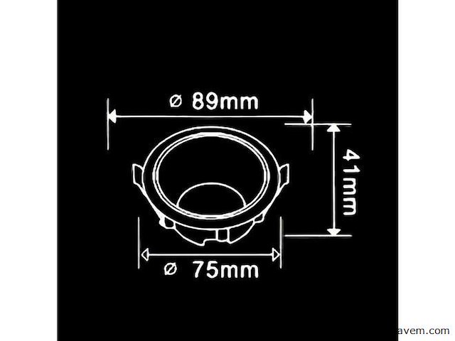 Inbouwlamp gu10 – rond – zwart/wit – ip20 (x50) - afbeelding 4 van  4