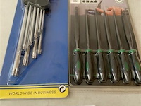 Inbussleutelset tirx 9 dlg + 7 dlg mine vijlenset 95mm - afbeelding 1 van  3