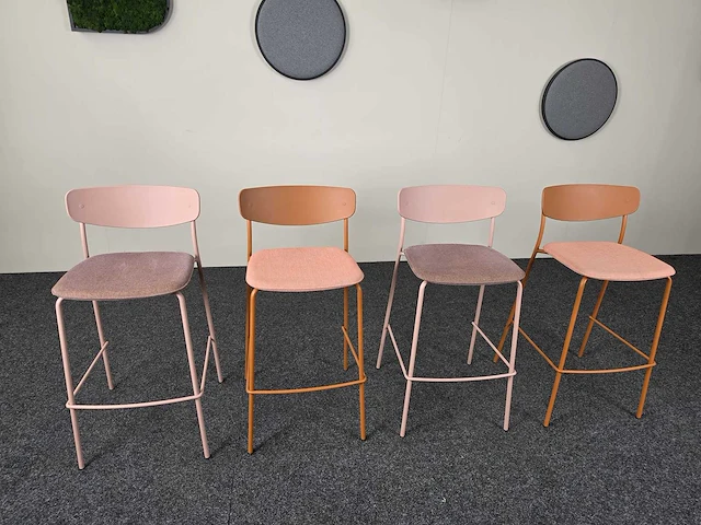Inclass - lea - hoge designbarstoel - barkruk (4x) - afbeelding 4 van  11