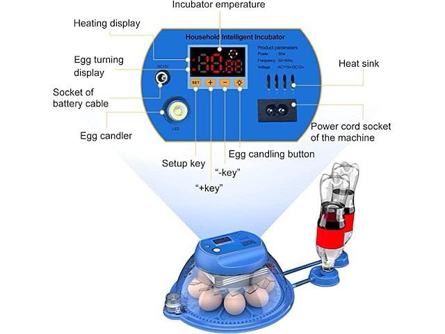 Incubator 8 eieren - afbeelding 4 van  4