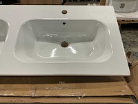 Inda porseleinen dubbele meubelwastafel - afbeelding 2 van  4