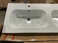 Inda porseleinen dubbele meubelwastafel - afbeelding 3 van  4