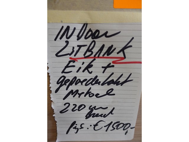 Indoor eik zitbank - afbeelding 8 van  8