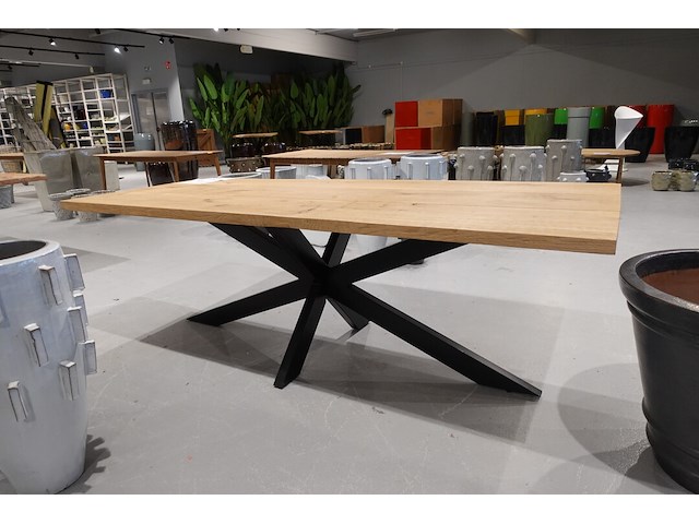 Indoor massief eiken tafel - afbeelding 3 van  6