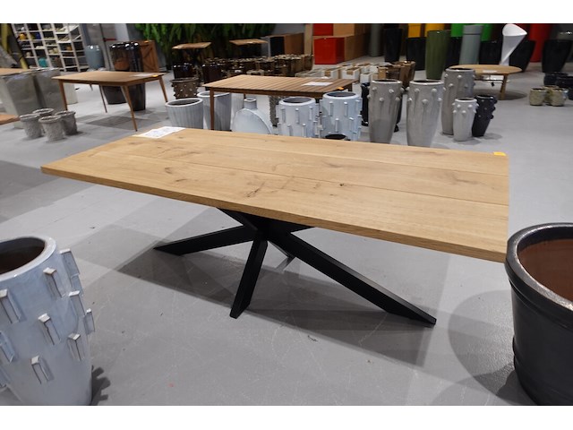 Indoor massief eiken tafel - afbeelding 4 van  6