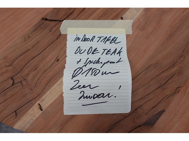 Indoor tafel oude teak - afbeelding 4 van  4