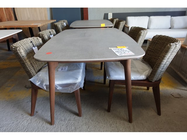 Indoor/outdoor tafel + 4x stoel - afbeelding 2 van  8