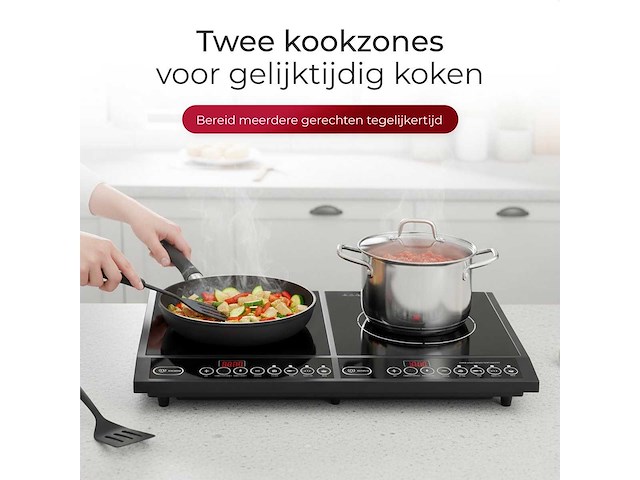 Inductie kookplaat - vrijstaand - 2 pits (2x) - afbeelding 3 van  5