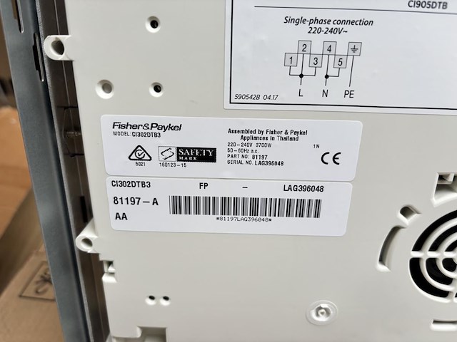 Inductiekookplaat fisher & paykel ci302dtb3 - afbeelding 5 van  7