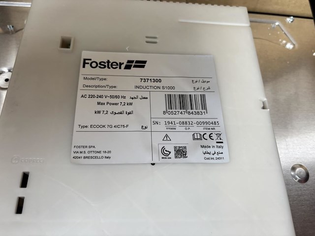 Inductiekookplaat foster induction s1000 7371300 - afbeelding 4 van  8