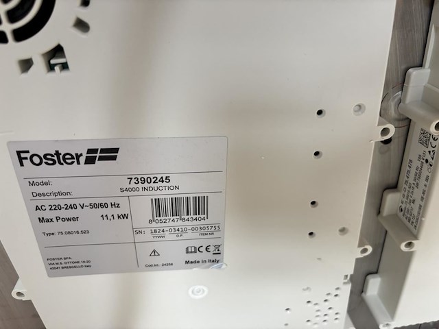Inductiekookplaat foster s4000 induction 7390245 - afbeelding 6 van  9