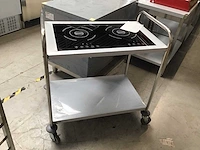 Inductieplaat serveerwagen