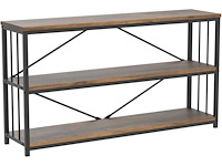 Industrieel consoletafel, rustieke houten banktafel - afbeelding 5 van  8