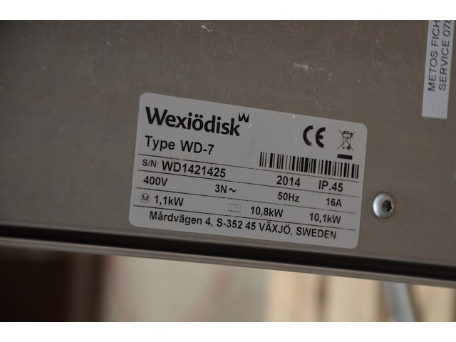 Industrieel inox vaatwas metos wexiodisk type wd-7 (niet getest) - afbeelding 8 van  8