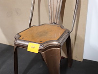 Industrieel-metalen vintage stoel - afbeelding 3 van  8