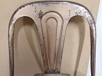 Industrieel-metalen vintage stoel - afbeelding 4 van  8
