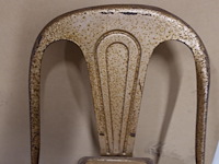 Industrieel-metalen vintage stoel - afbeelding 4 van  8