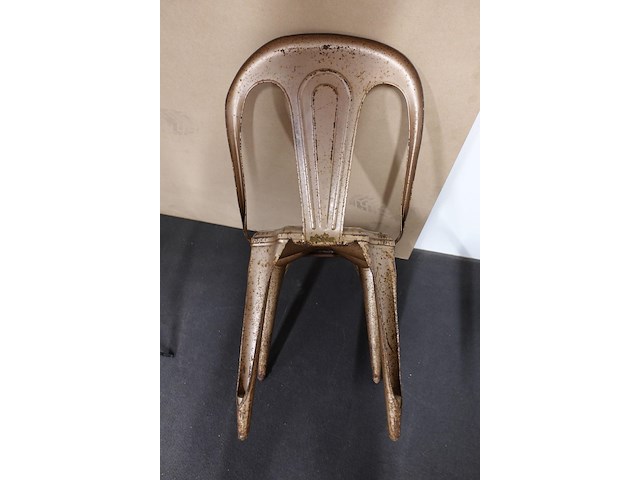 Industrieel-metalen vintage stoel - afbeelding 7 van  8