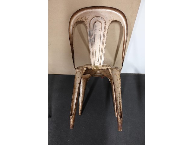 Industrieel-metalen vintage stoel - afbeelding 7 van  8
