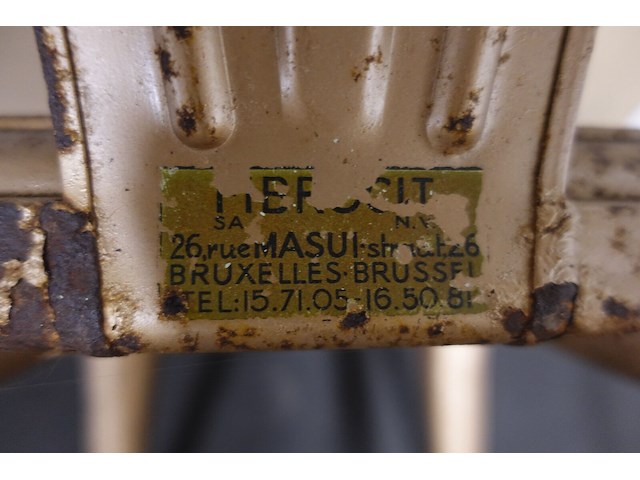 Industrieel-metalen vintage stoel - afbeelding 6 van  7
