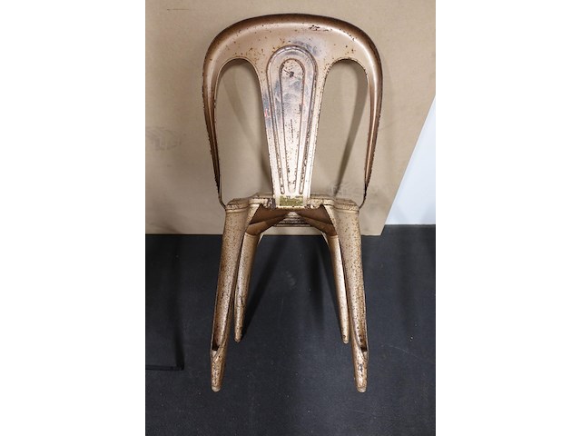 Industrieel-metalen vintage stoel - afbeelding 7 van  7